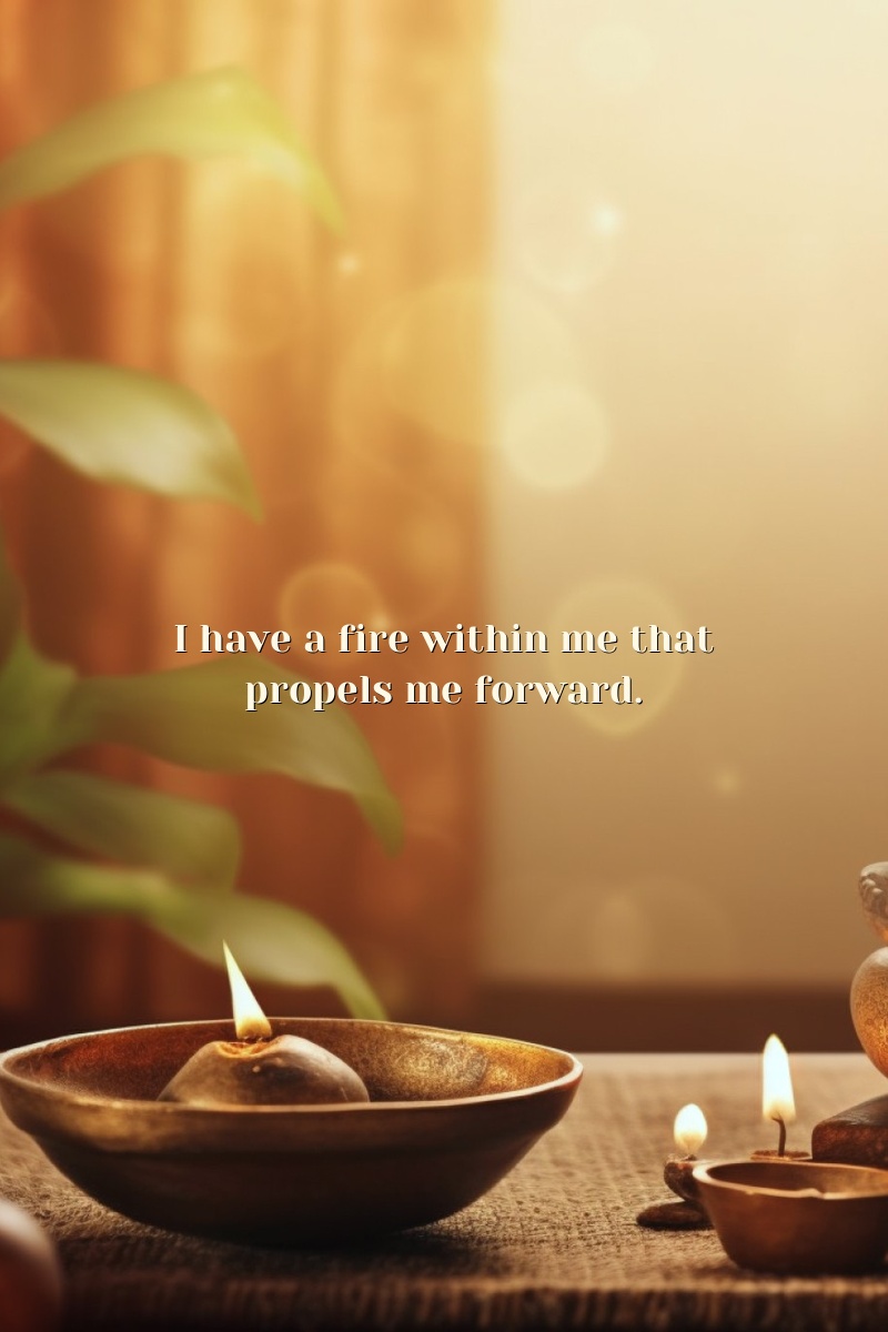 I have a fire within me that propels me forward.
