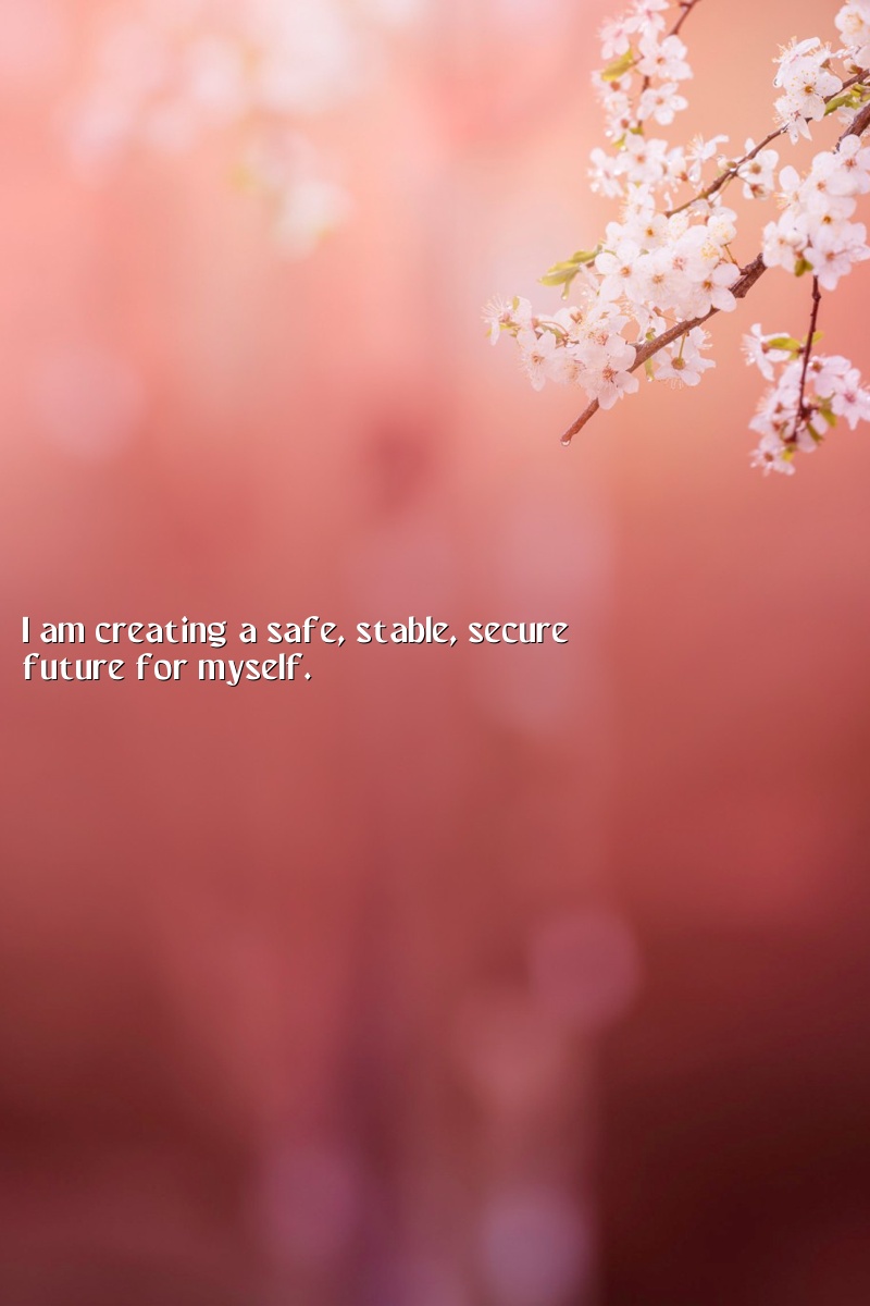 I am creating a safe, stable, secure future for myself.