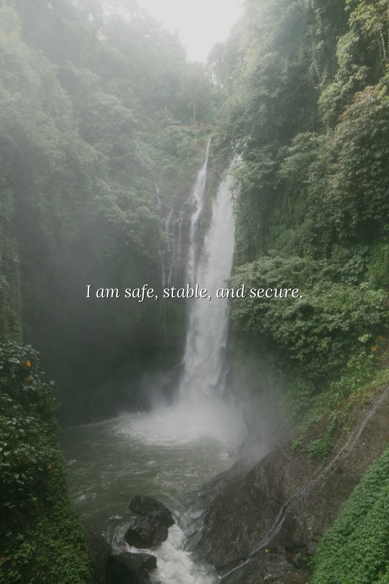 I am safe, stable, and secure.