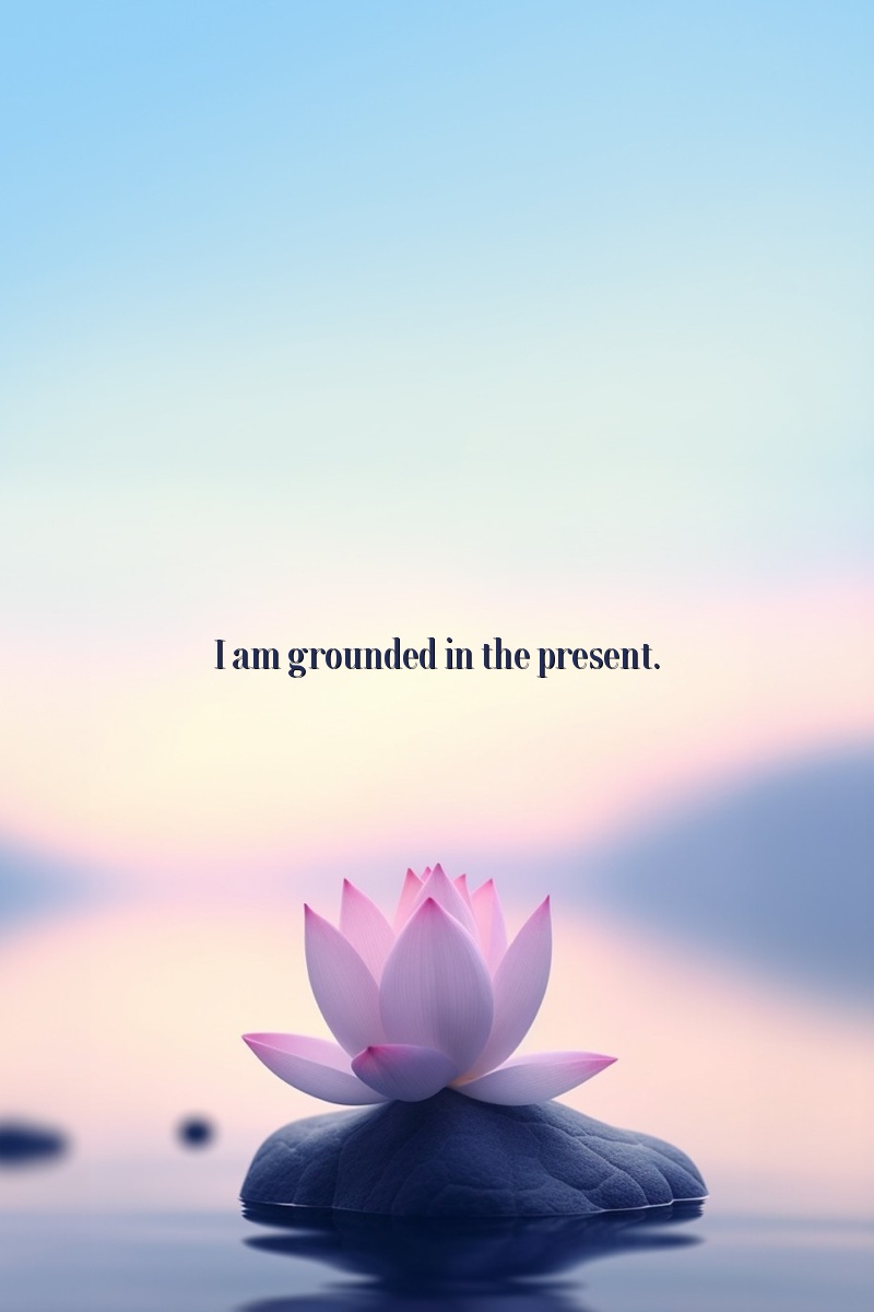 I am grounded in the present.
