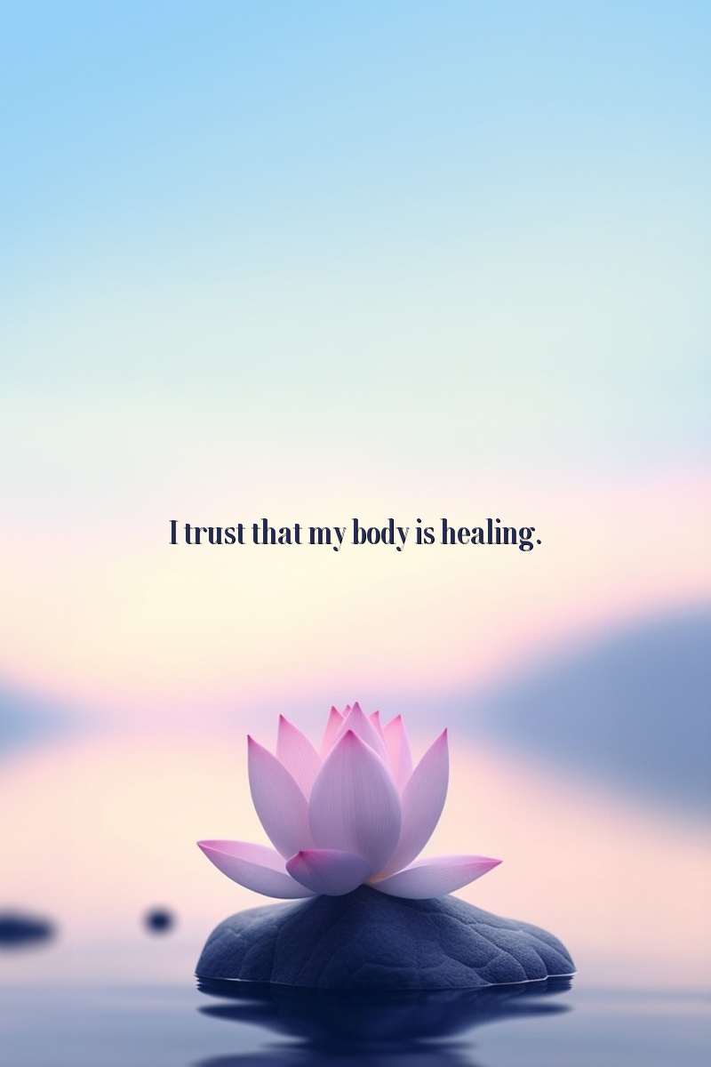 I trust that my body is healing.