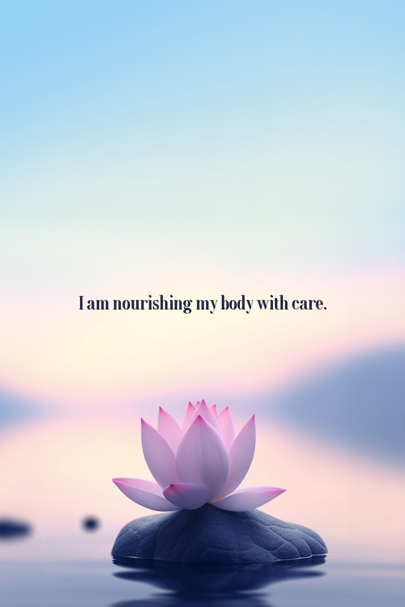 I am nourishing my body with care.