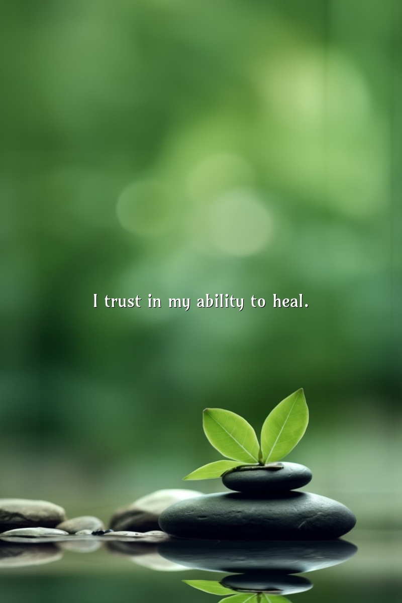 I trust in my ability to heal.