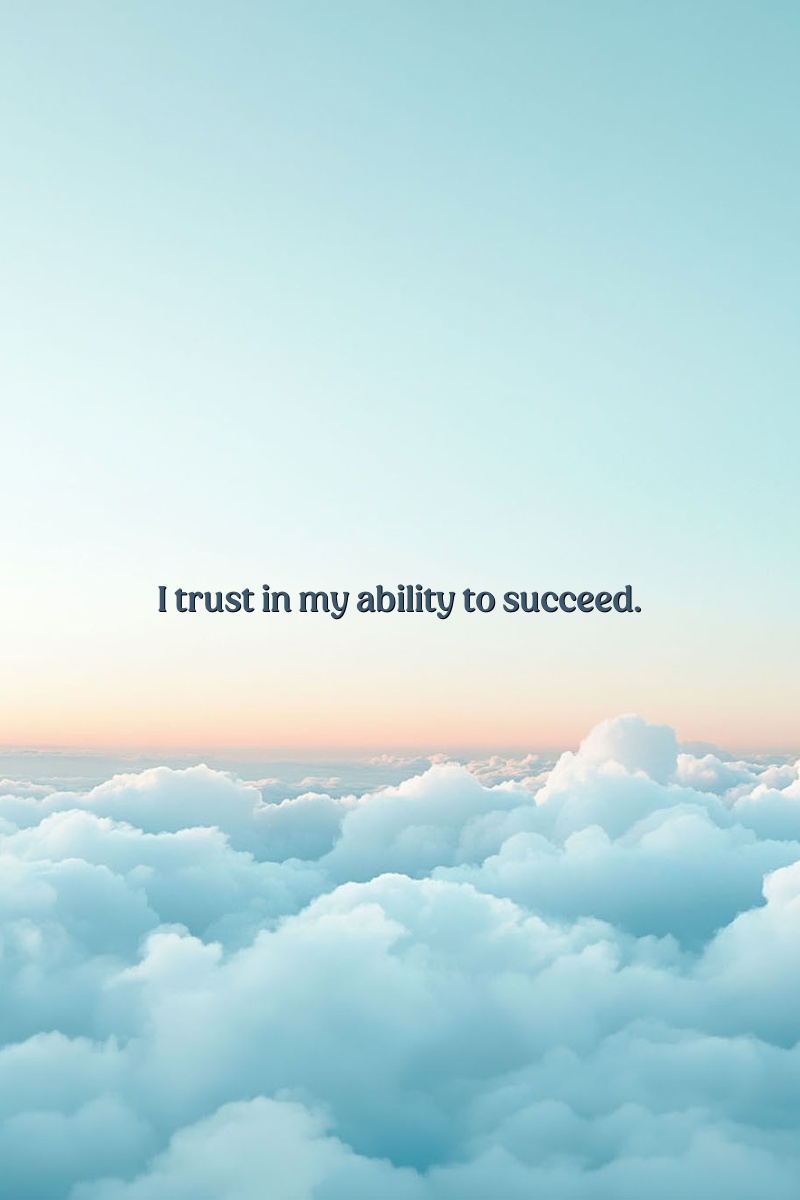 I trust in my ability to succeed.