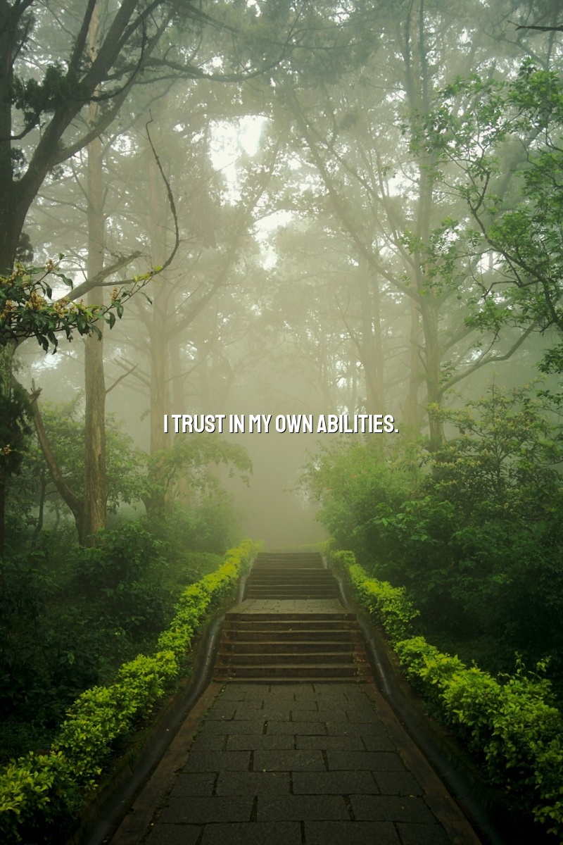 I trust in my own abilities.