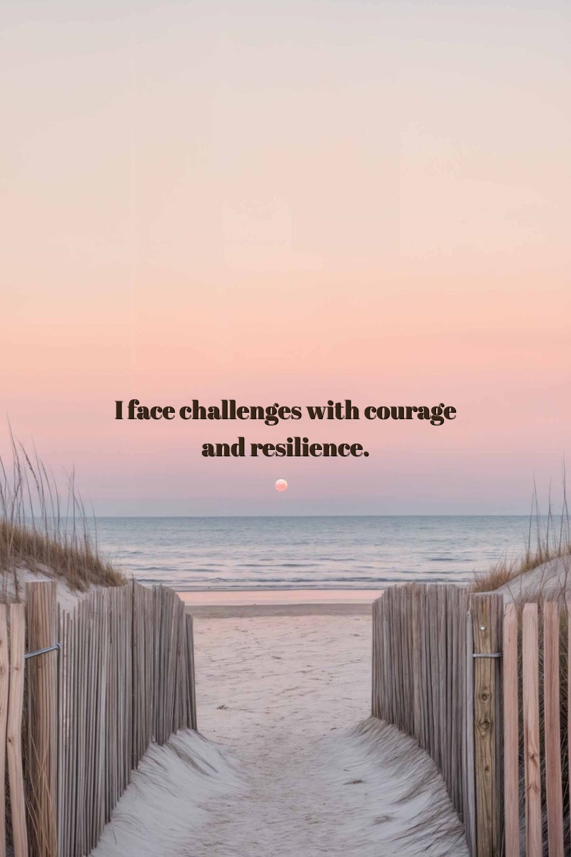 I face challenges with courage and resilience.