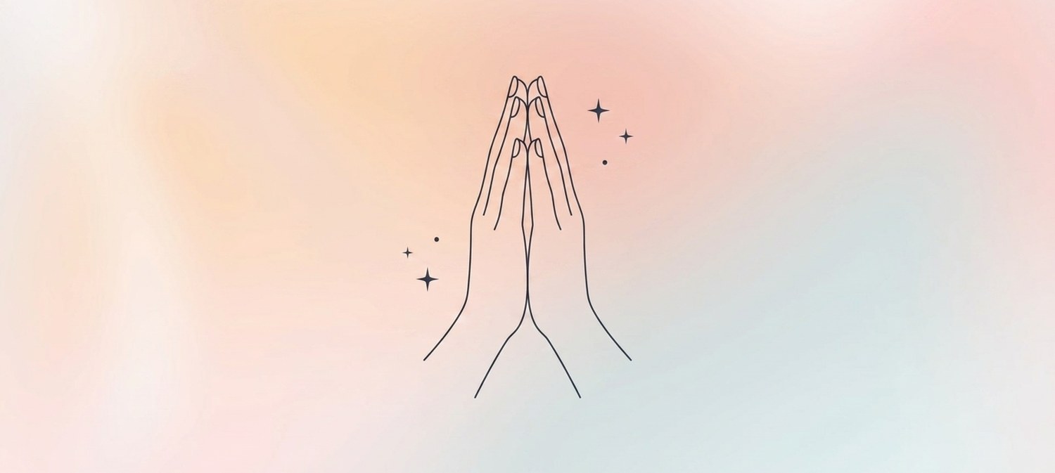 Illustration of praying hands