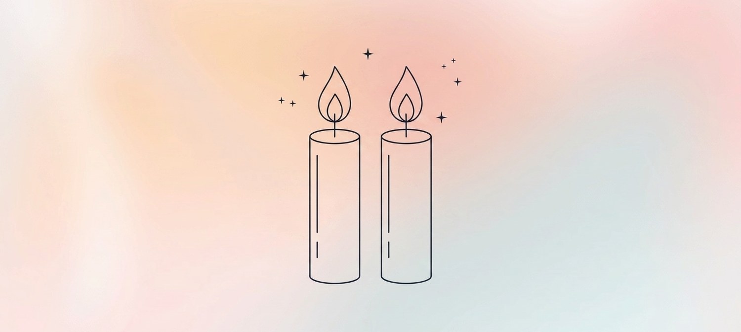Illustration of two candles