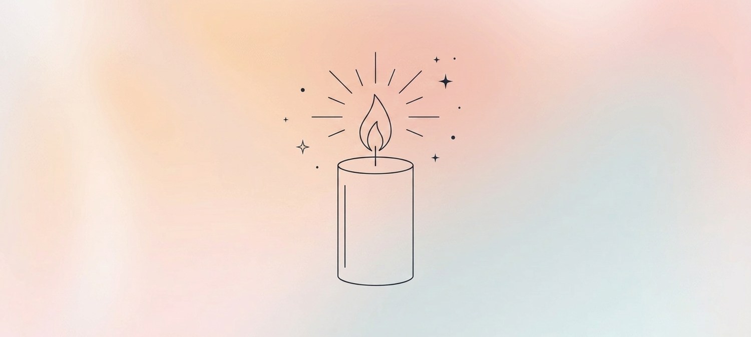 Illustration of a lit candle