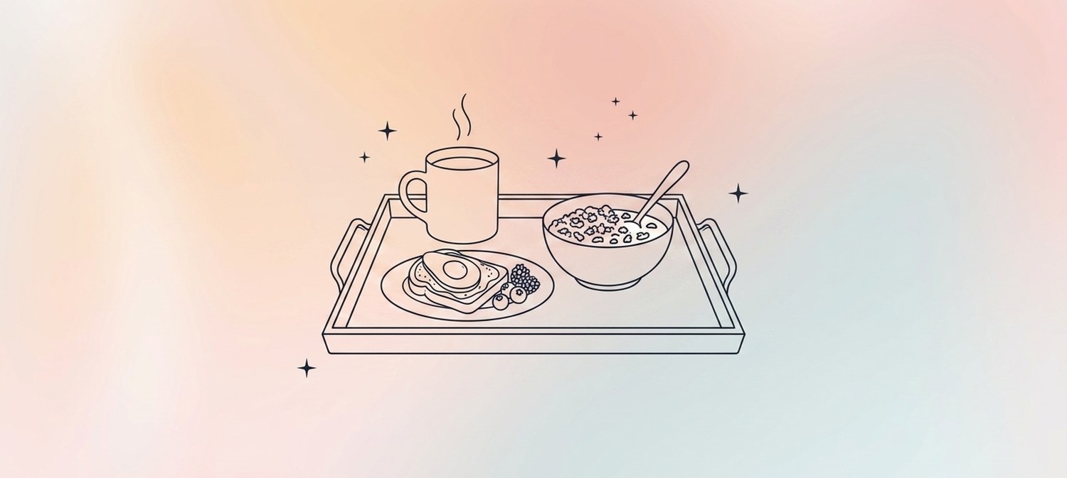 Illustration of a breakfast tray