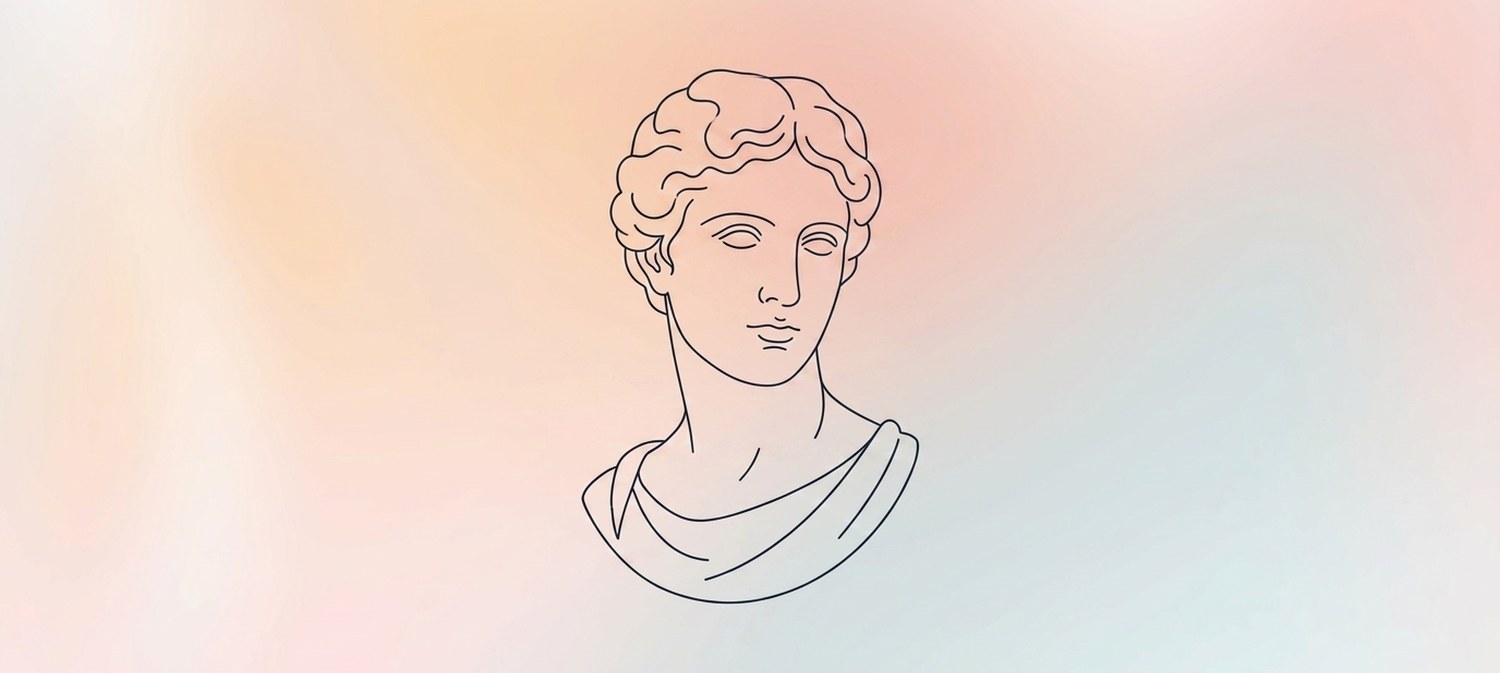 Illustration of classical marble bust