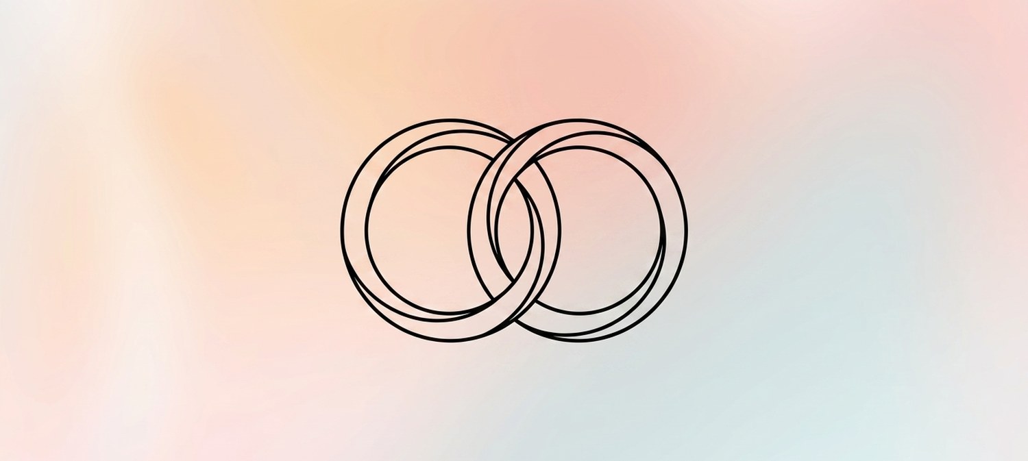 Illustration of two interlinked rings