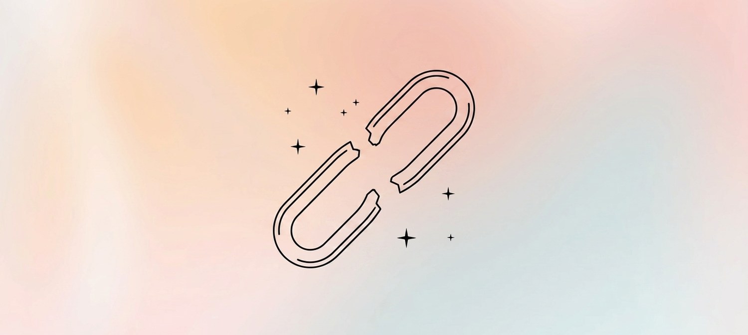 Illustration of a broken metal chain link