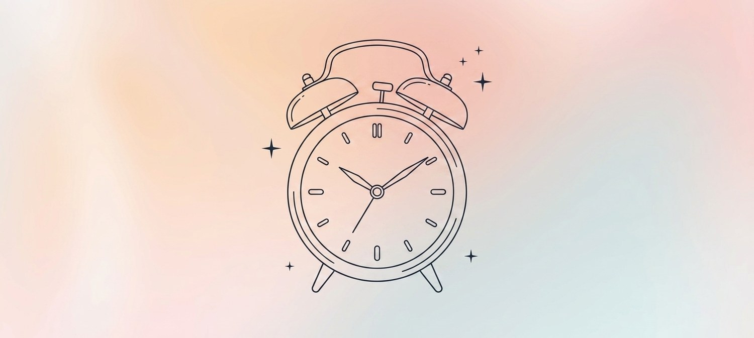 Illustration of vintage alarm clock