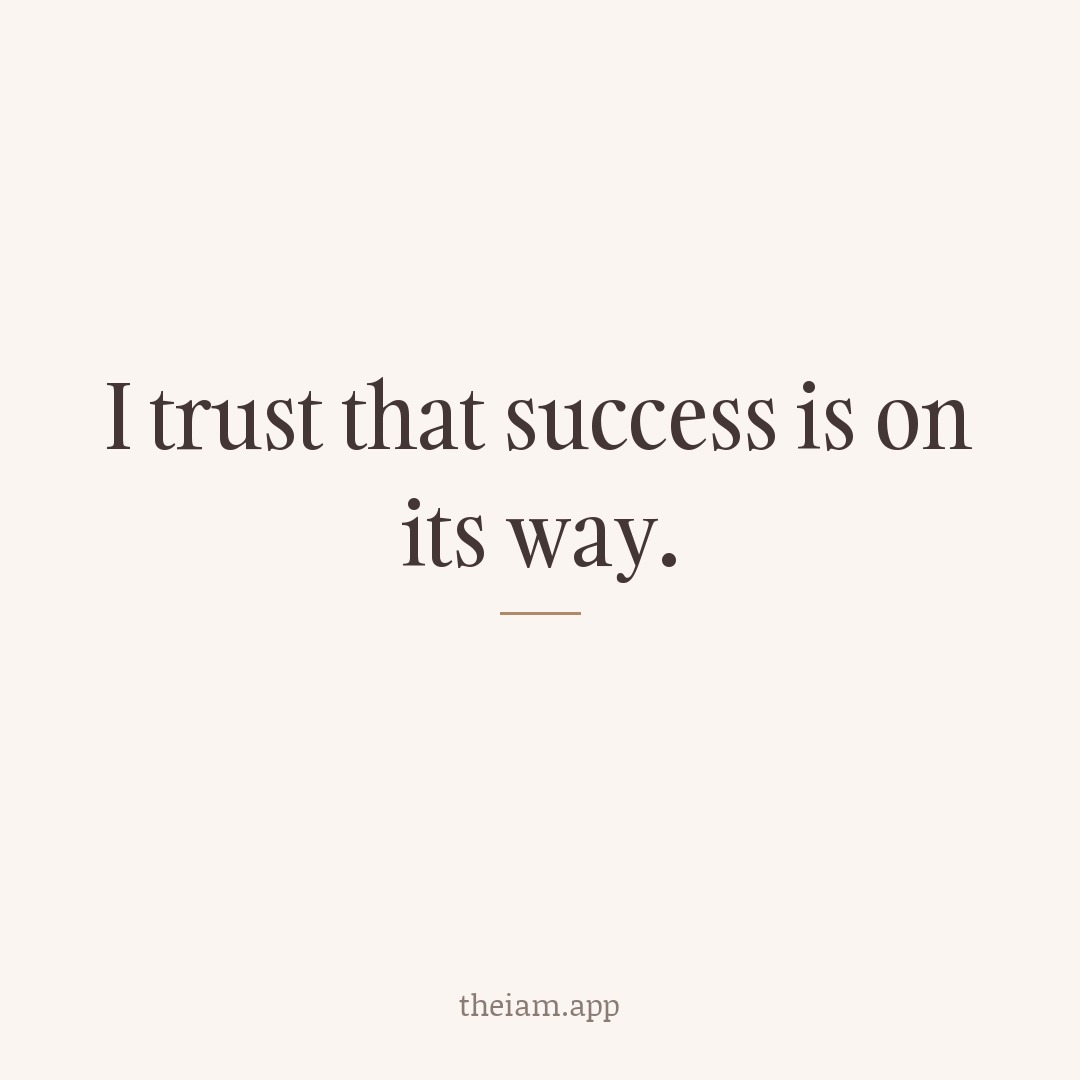 I trust that success is on its way.