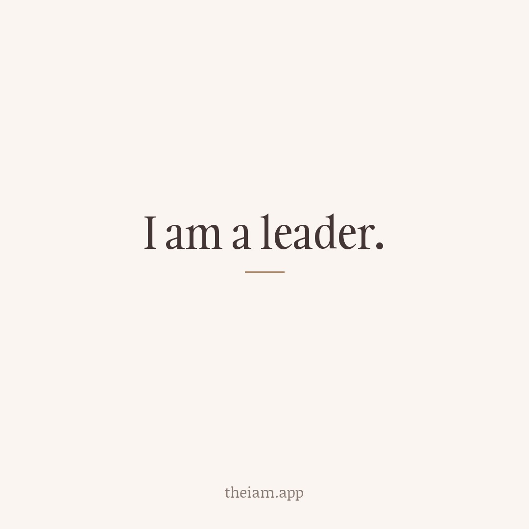 I am a leader.