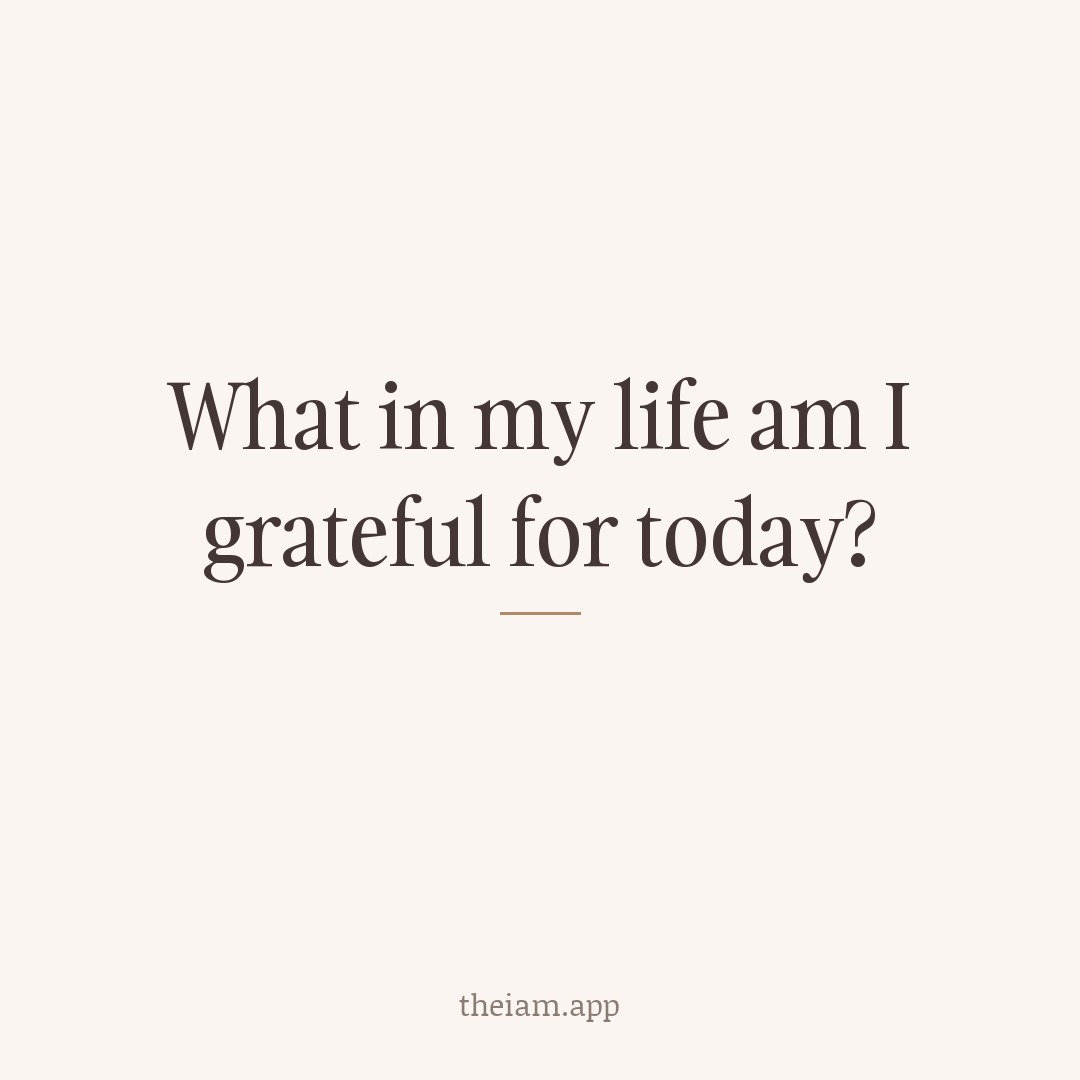 What in my life am I grateful for today?