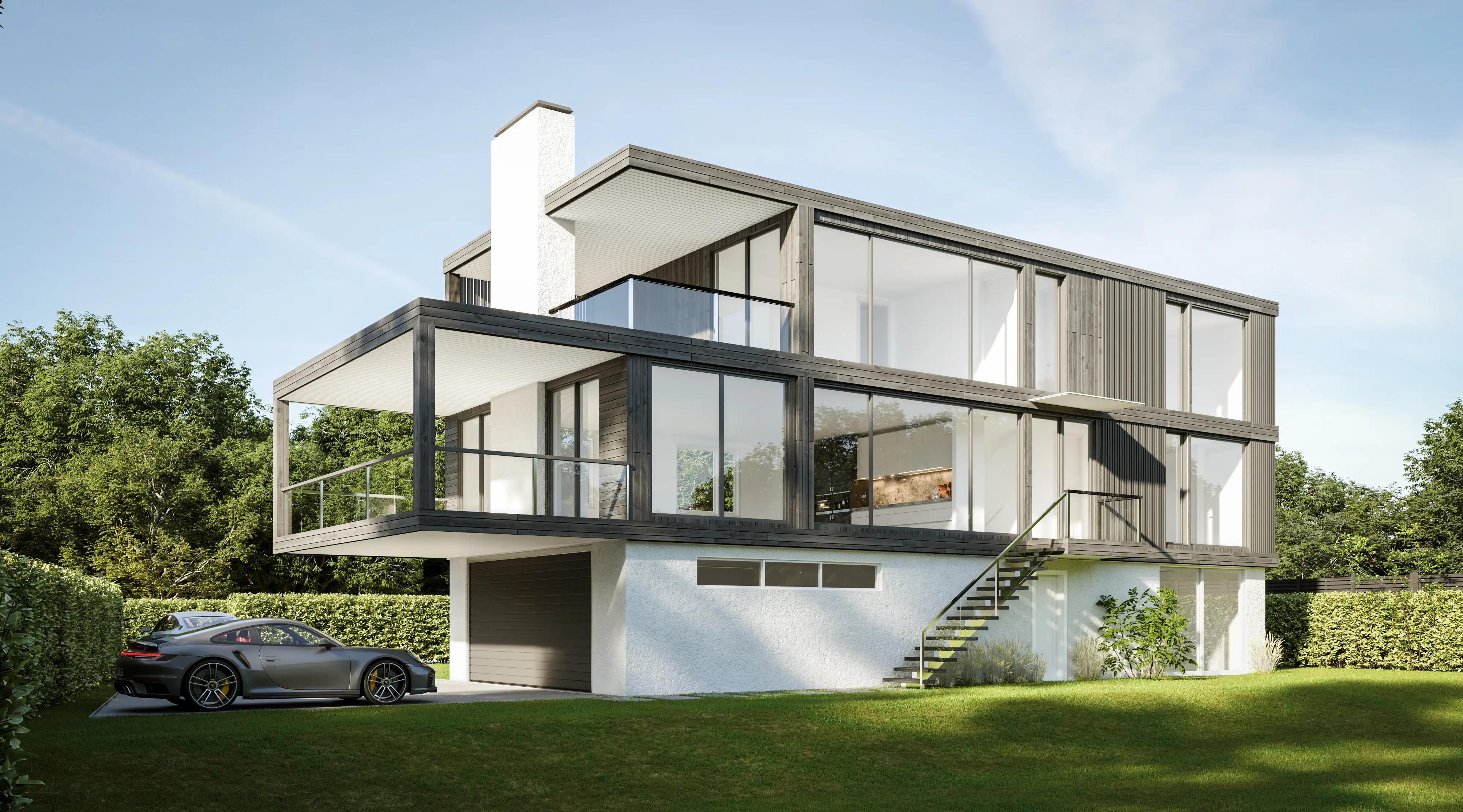 Luxury modern residence in Austin built with precision design and clean aesthetics