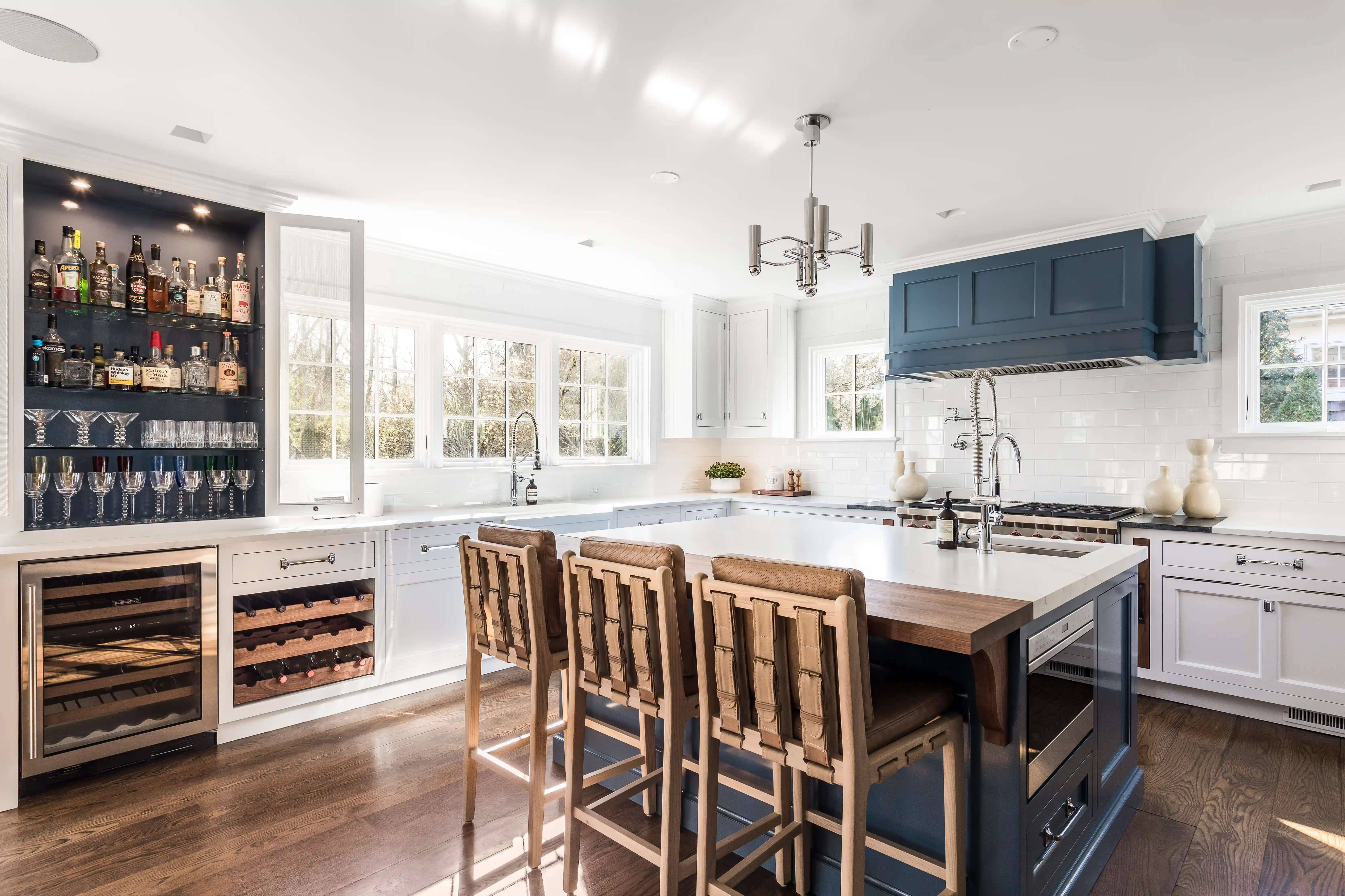 High-end kitchen interior in a custom-built luxury residence 