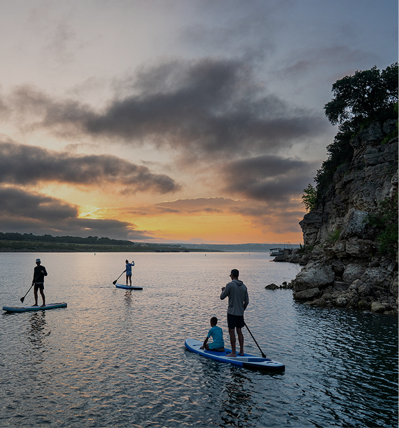 Paddleboarding near The Marina at Travis Club