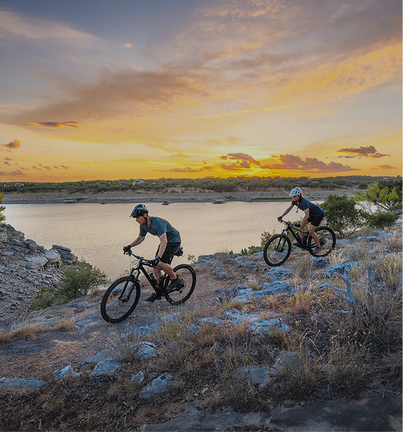 Mountain biking on The Trails at Travis Club