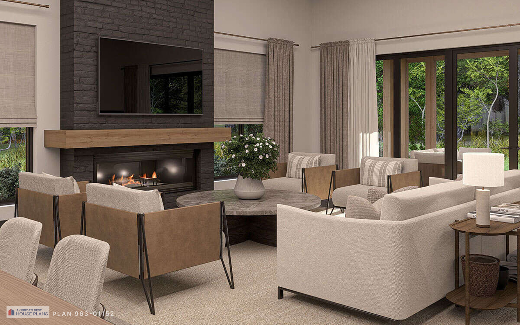 Modern barn-style living room