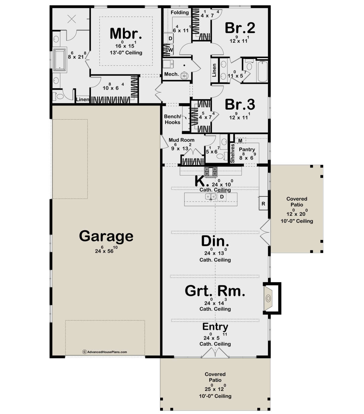Modern barn house floor plan