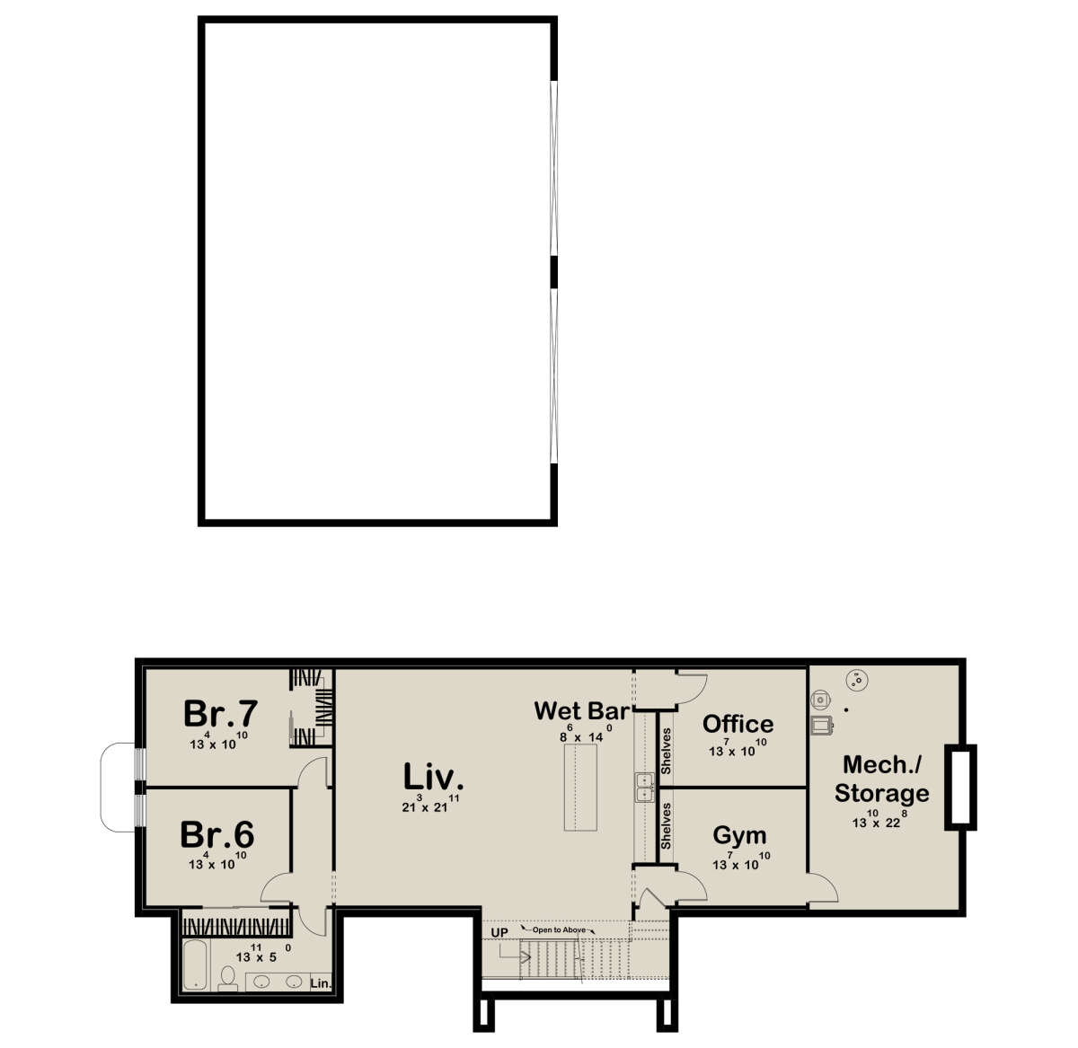 Barndominium basement floor plan