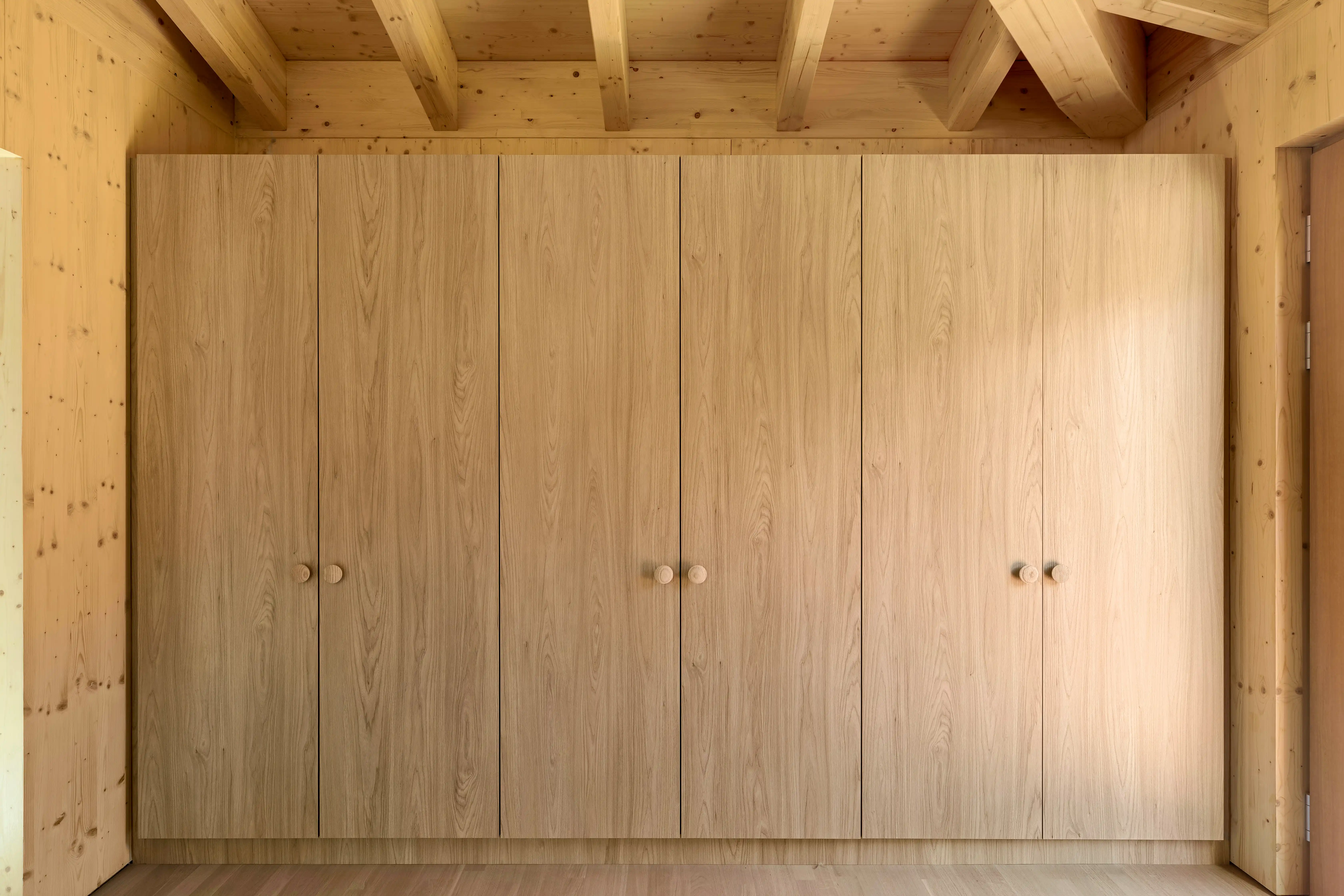 Ma’s House custom built-in wood storage cabinets