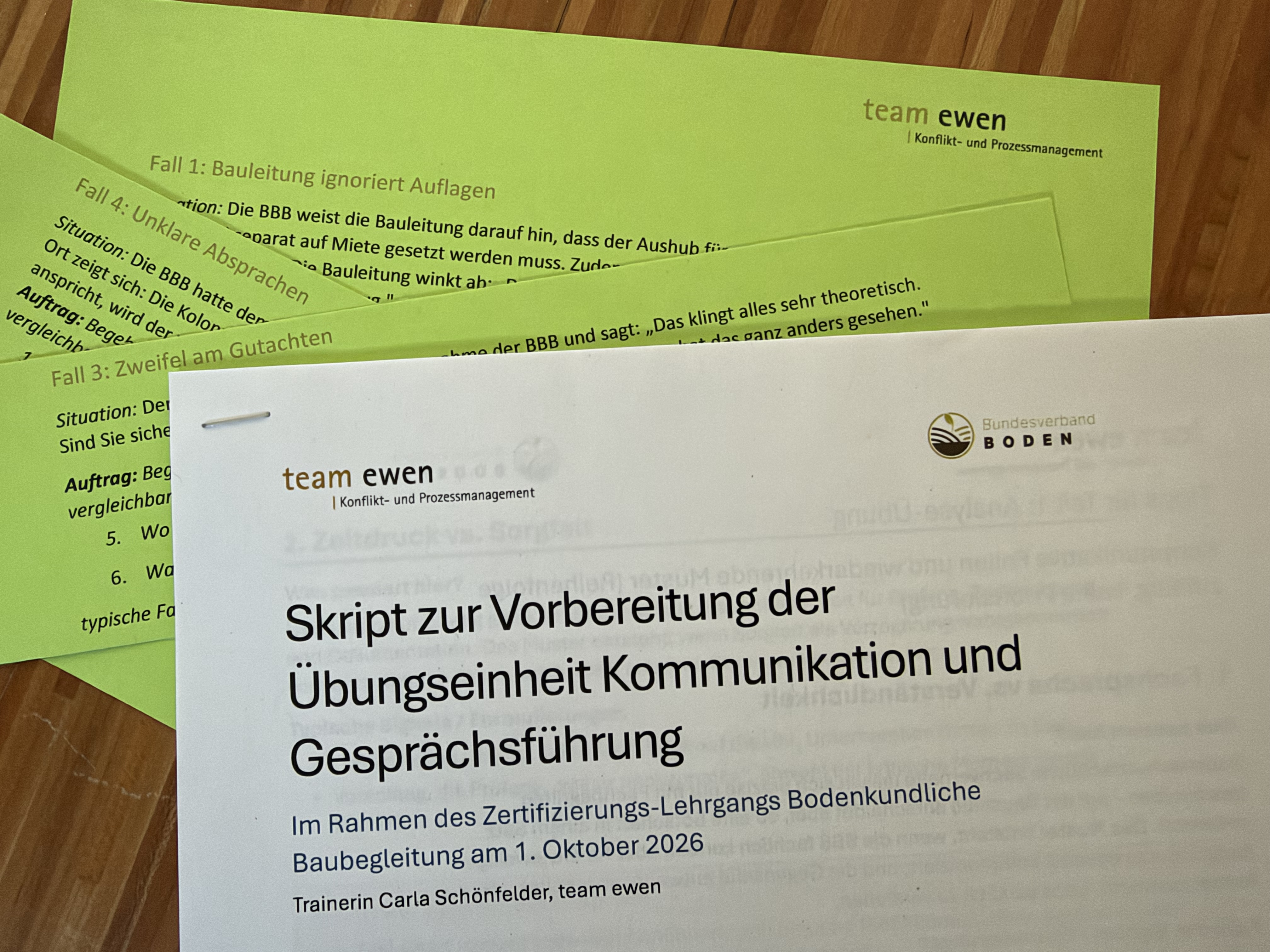 Schulung ganz "geerdet"