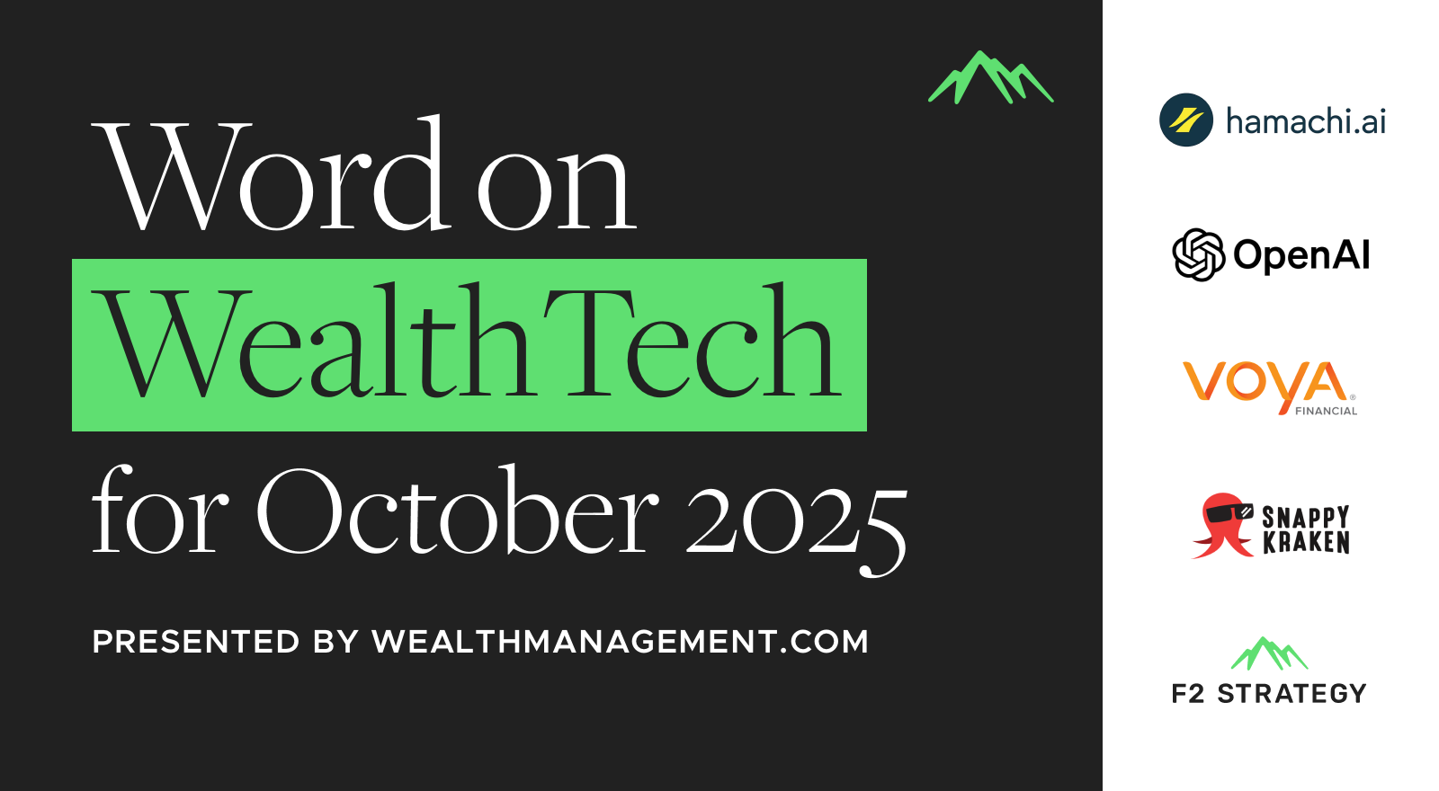 The Word on WealthTech for October 2025