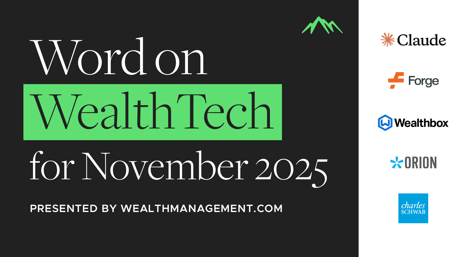 The Word on WealthTech for November 2025
