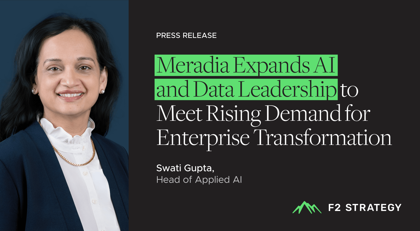 Meradia Expands AI and Data Leadership to Meet Rising Demand for Enterprise Transformation