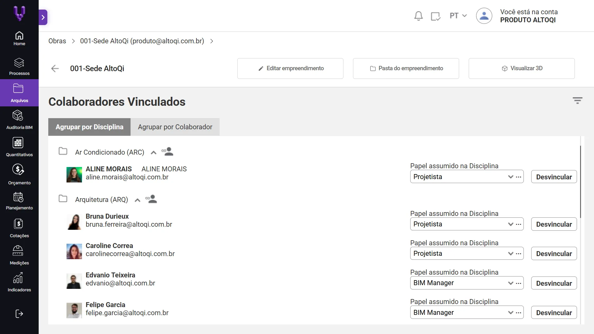 Colaboração com permissionamento