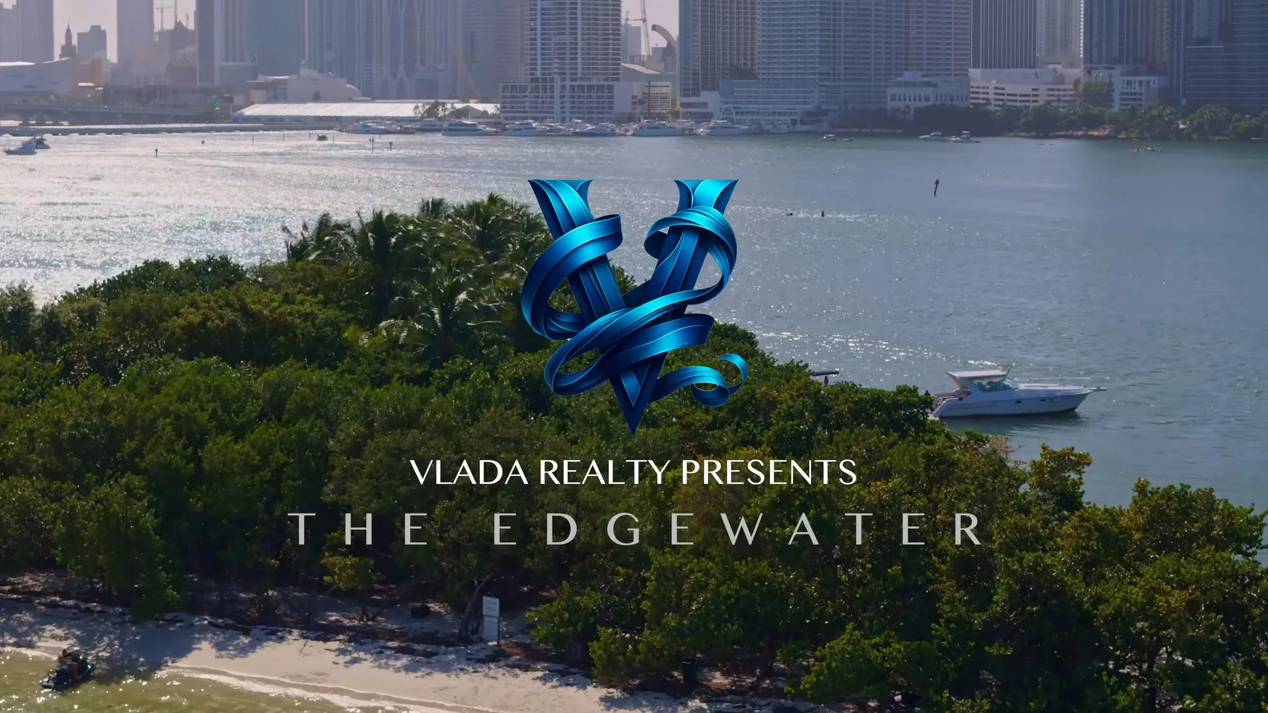 Aerial view of The Edgewater development in Miami