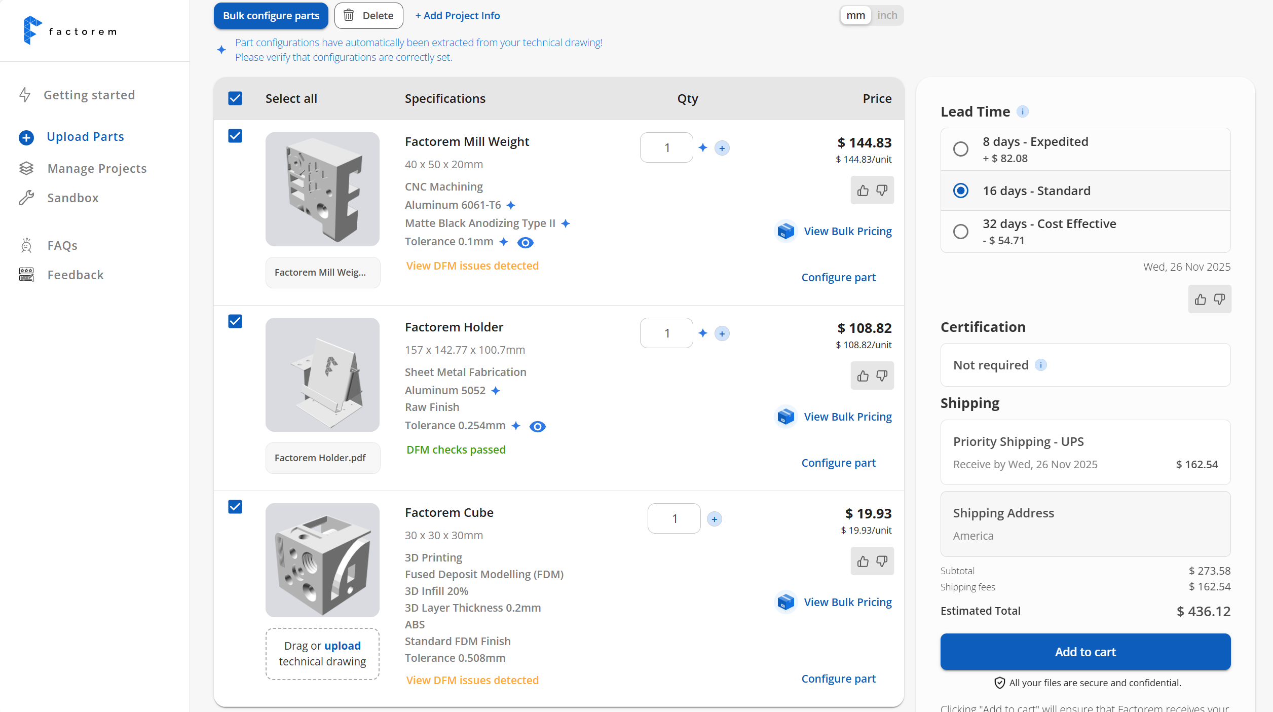 Factorem Dashboard - Quality Control Interface