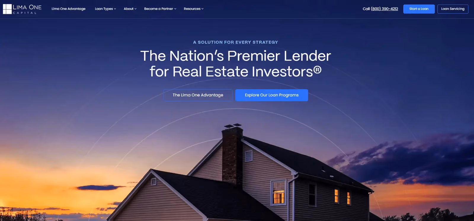 BRRRR lenders - Lima One website cover