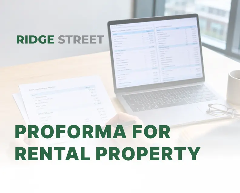 Investor reviews Proforma For Rental Property