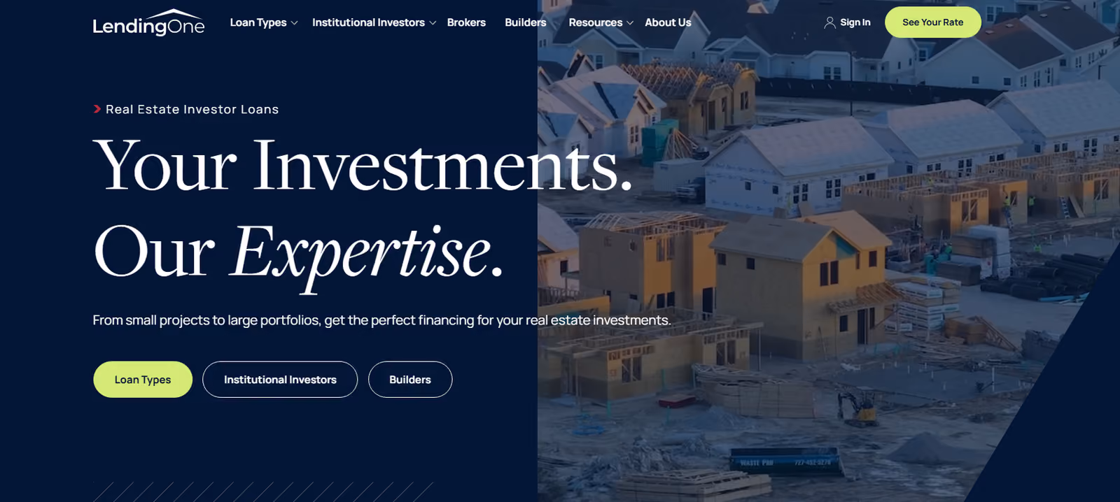 BRRRR lenders - LendingOne website cover