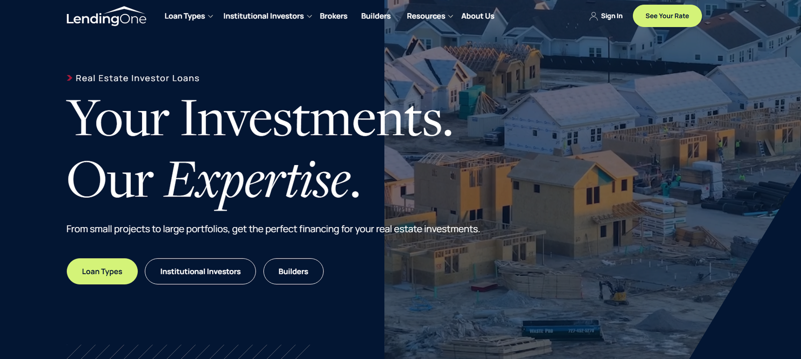 BRRRR lenders - LendingOne website cover