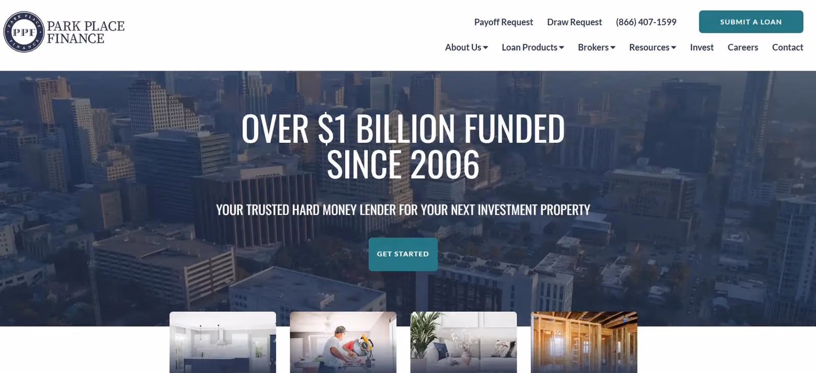BRRRR Lenders - Park Place Finance website cover
