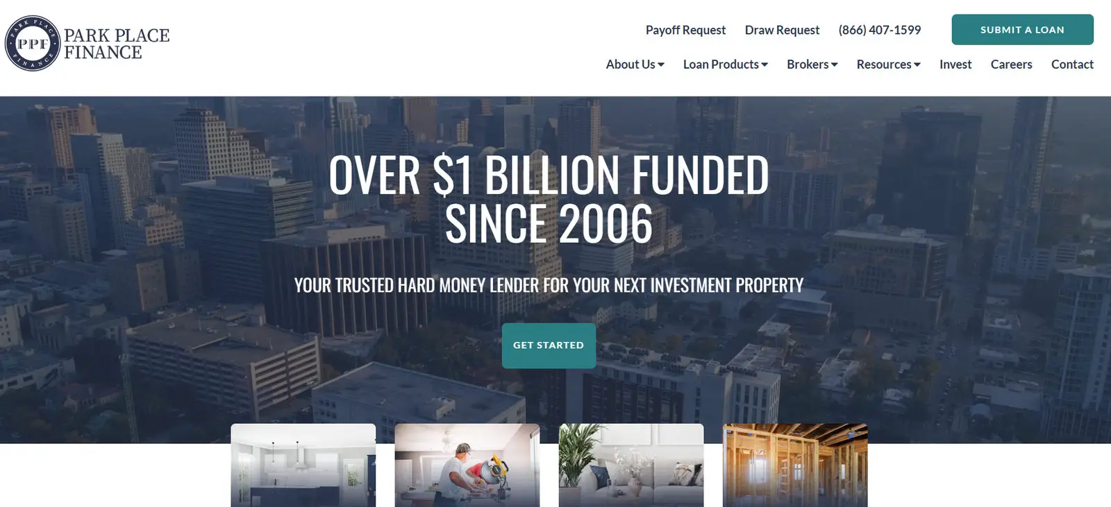 BRRRR Lenders - Park Place Finance website cover