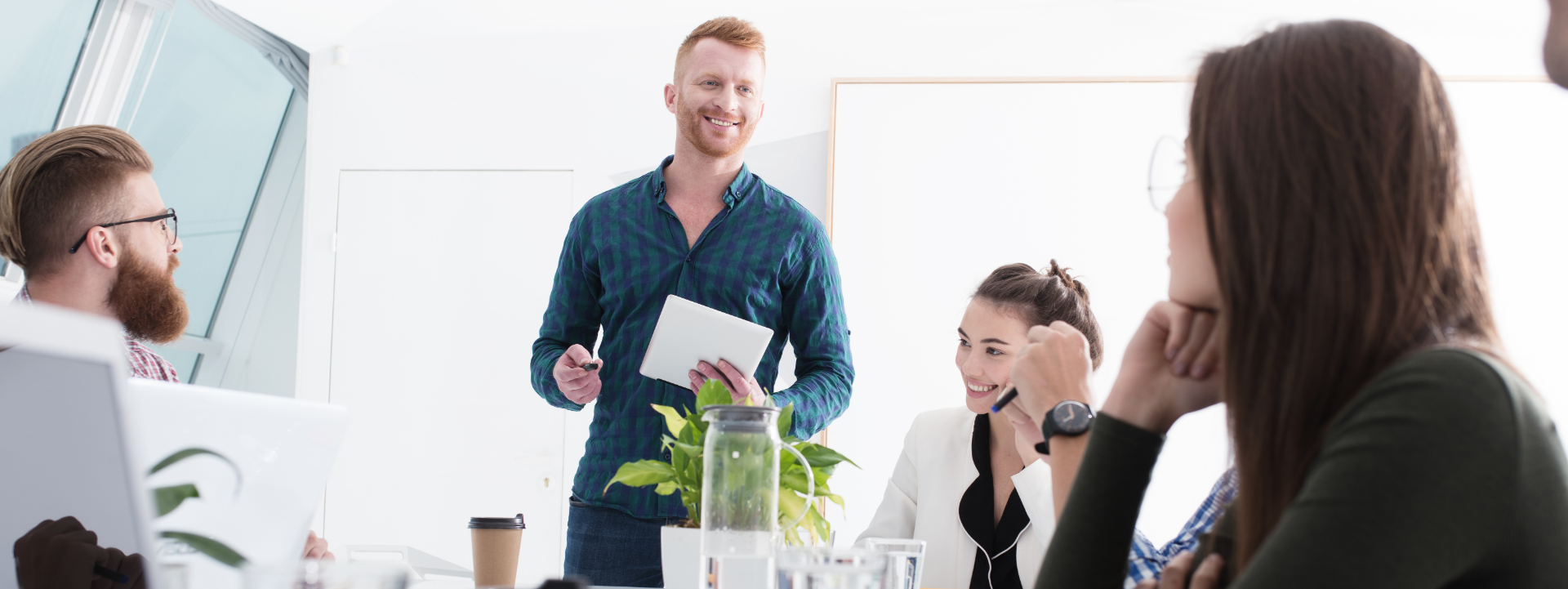 Business meeting of a company management