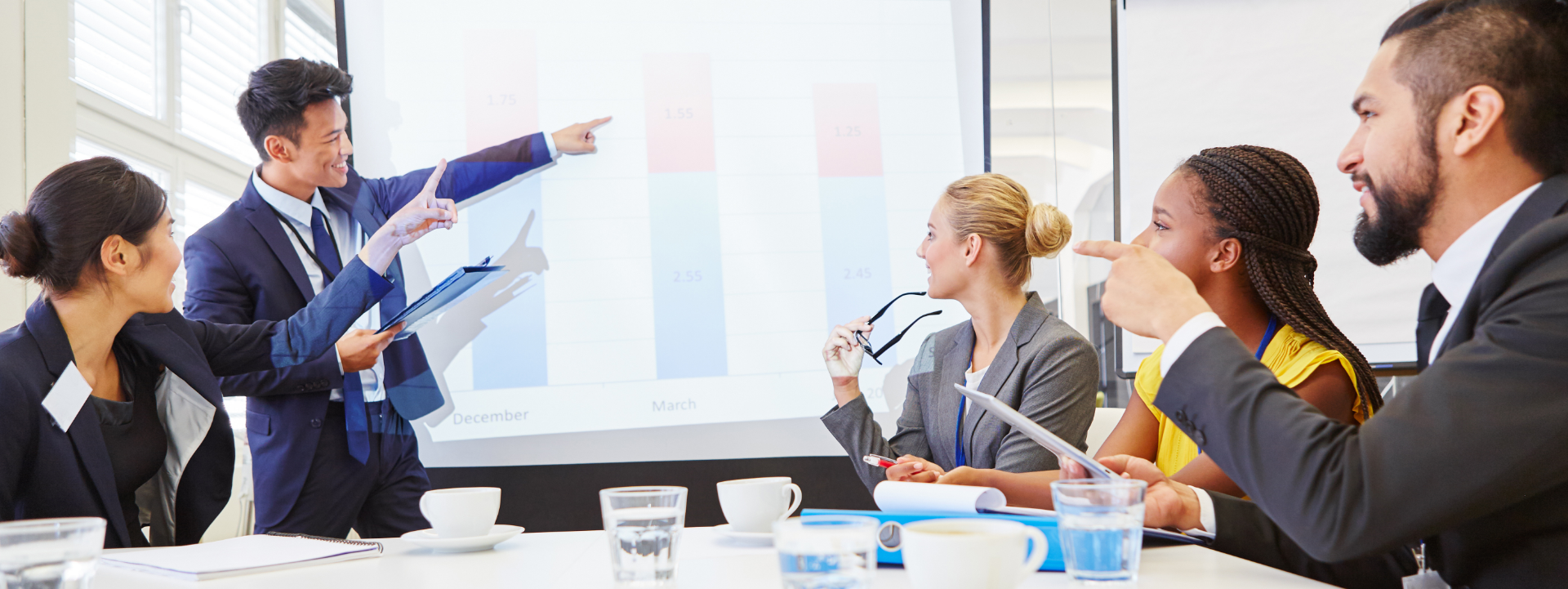 Business meeting of a company management