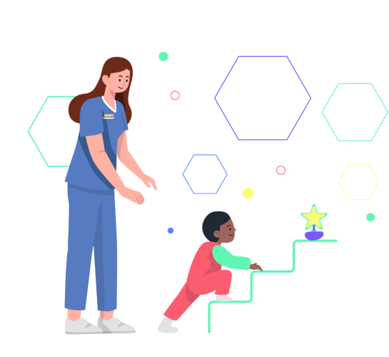 WebPT Pediatric Therapy Software enabling a therapist to help the baby