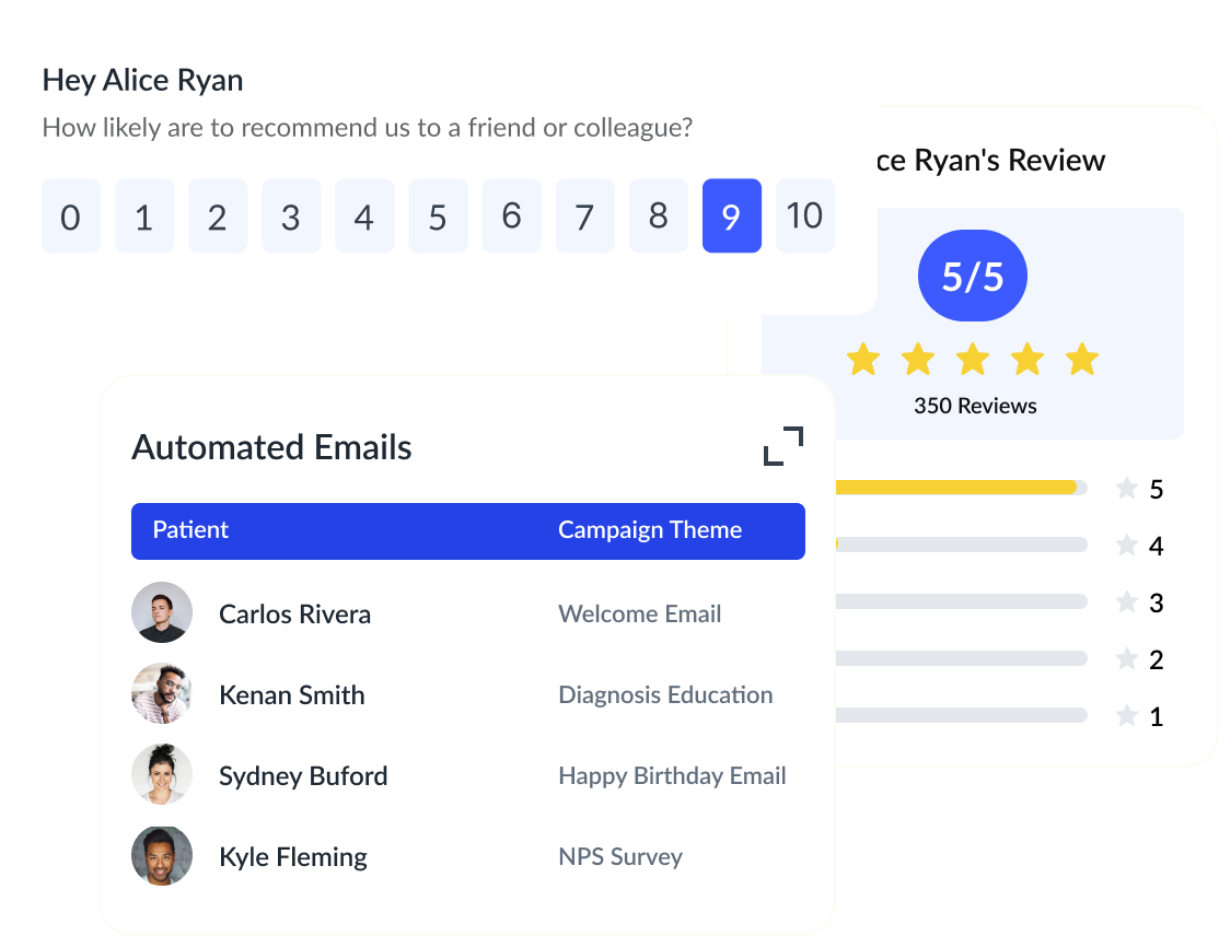 software solutions for multi-specialty practice with cards from WebPT's PXM offering