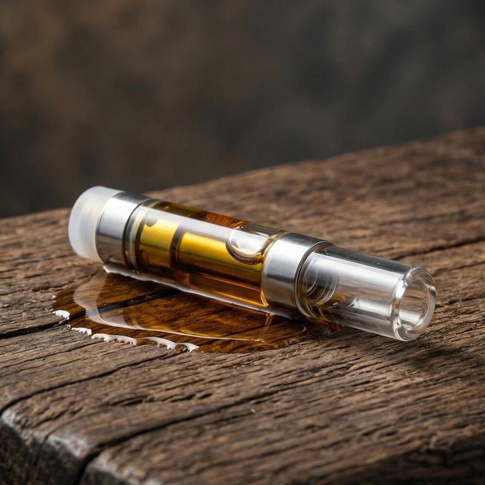 Leaky Cartridge On Wood