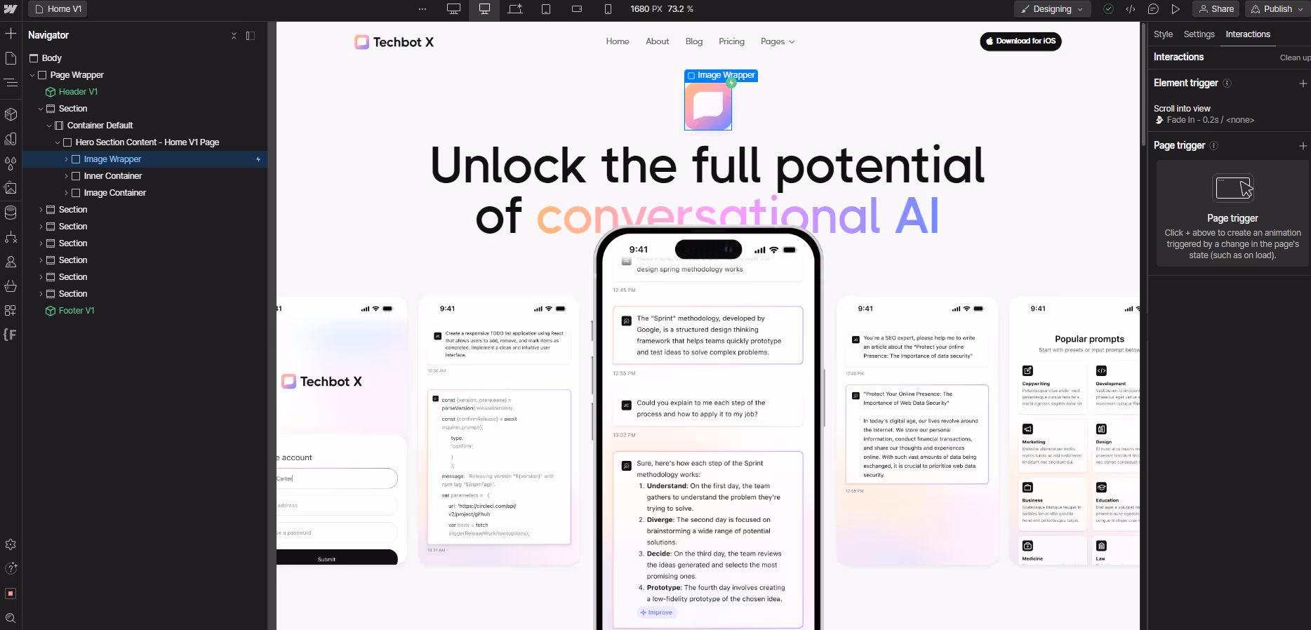 Animations - Techbot X Webflow Template