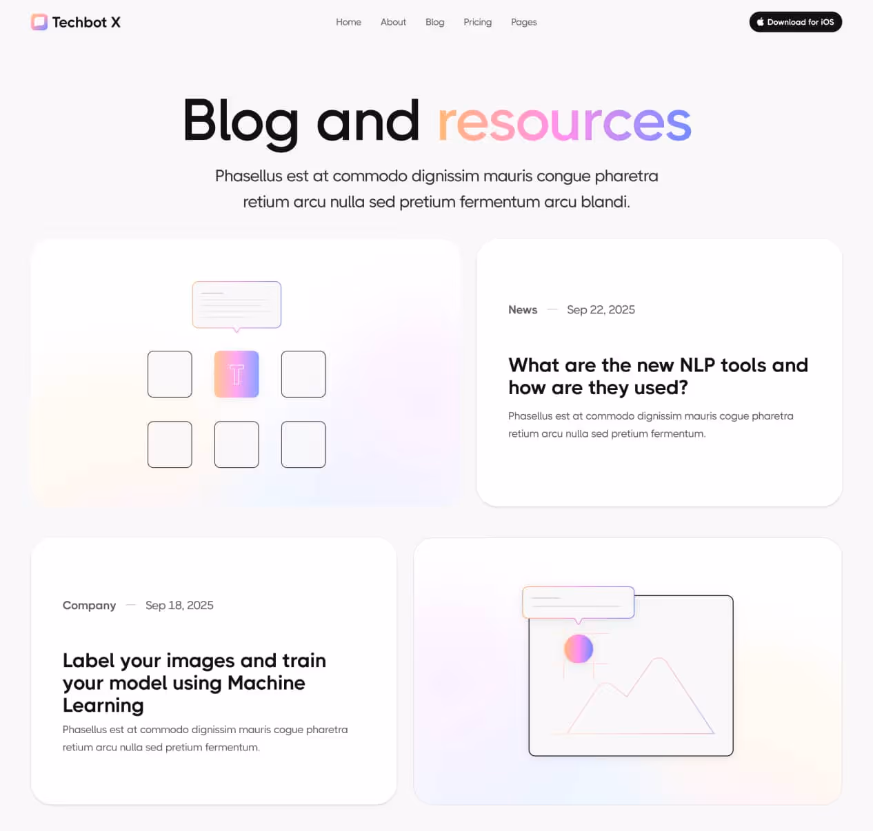Techbot X - Blog V1 Page - AI App Webflow Template