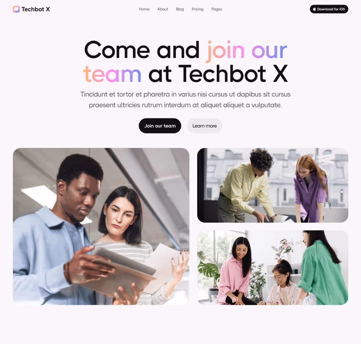 Techbot X - Careers Page - AI App Webflow Template